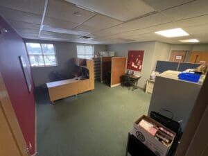 First shot is before the renovation. Next two and cover are of the new space! Gorgeous!